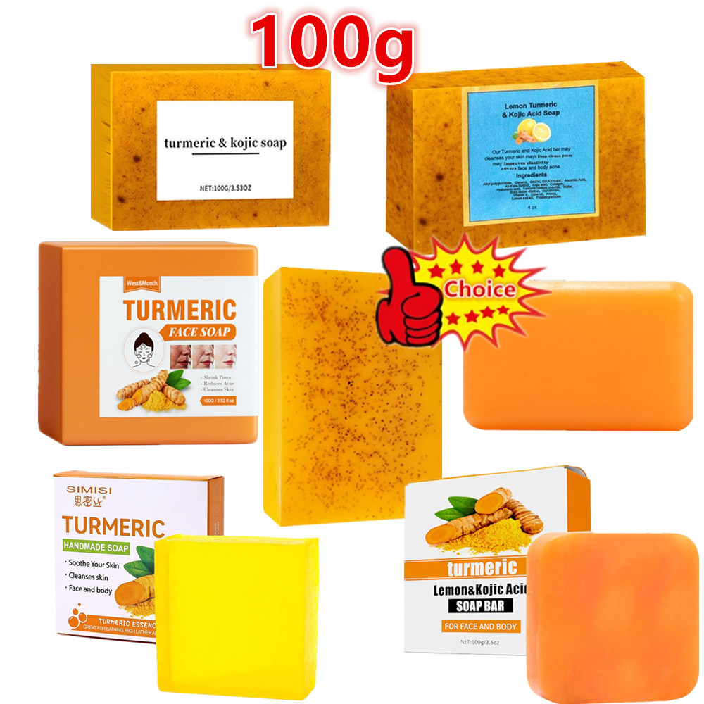 Kojic Acid Soap - 100g Zerdeçal El Yapımı Sabun, Limon