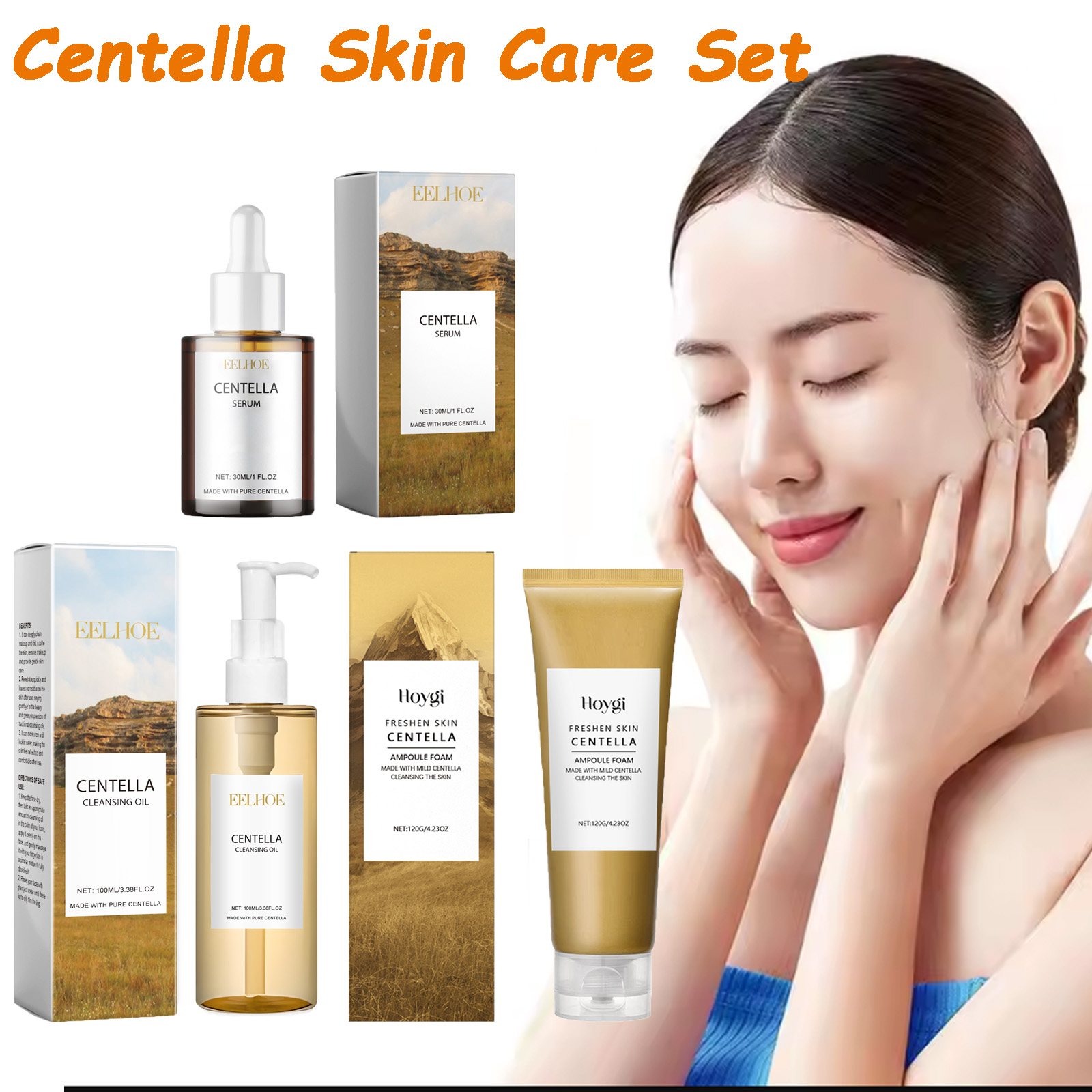 Skincare Glowing - Centella Cilt Bakım Seti Centella Serum