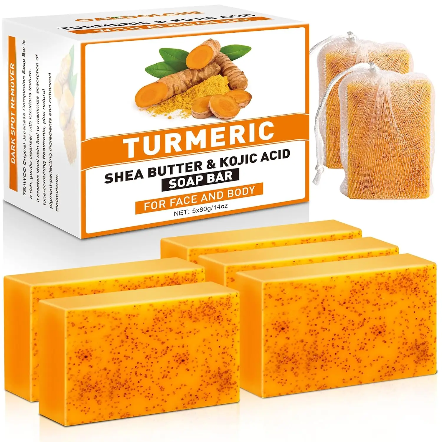 Kojic Acid Soap - 4'lü Paket Zerdeçal Kojik Asit Sabun