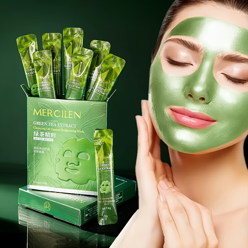 Bentonite Clay Mask - 10 adet Mercilen Yeşil Çay Soyma