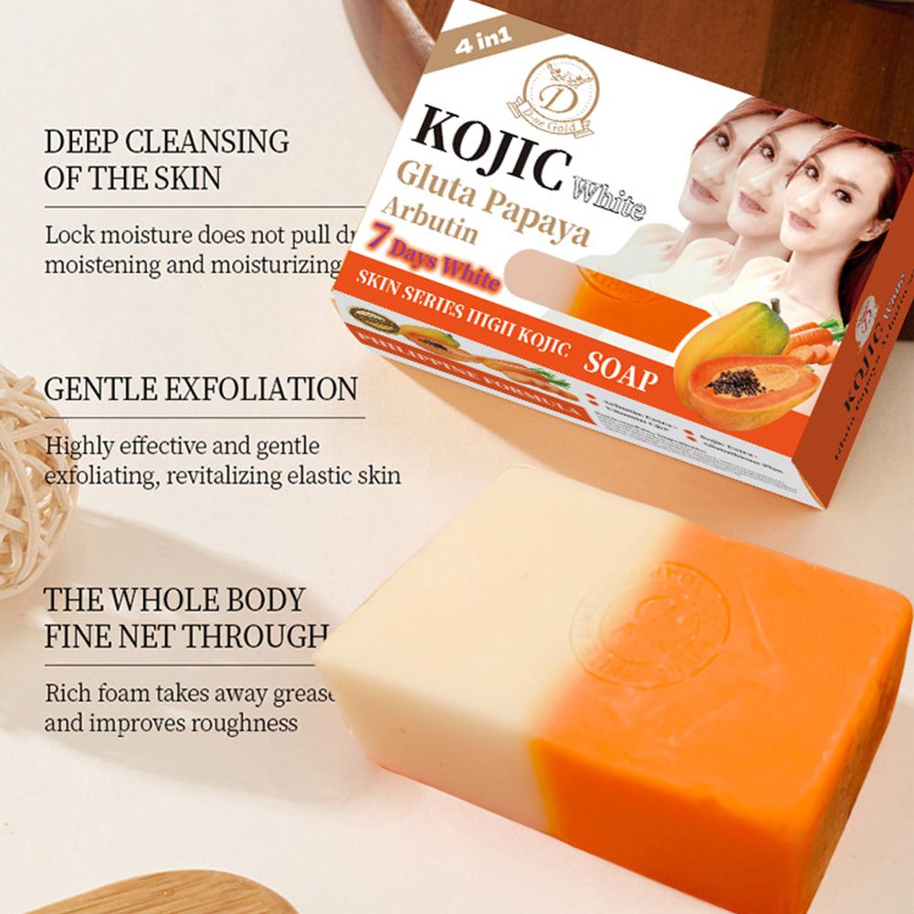 Kojic Acid Soap - 160g Papaya Kojik Asit Esansiyel Yağlı