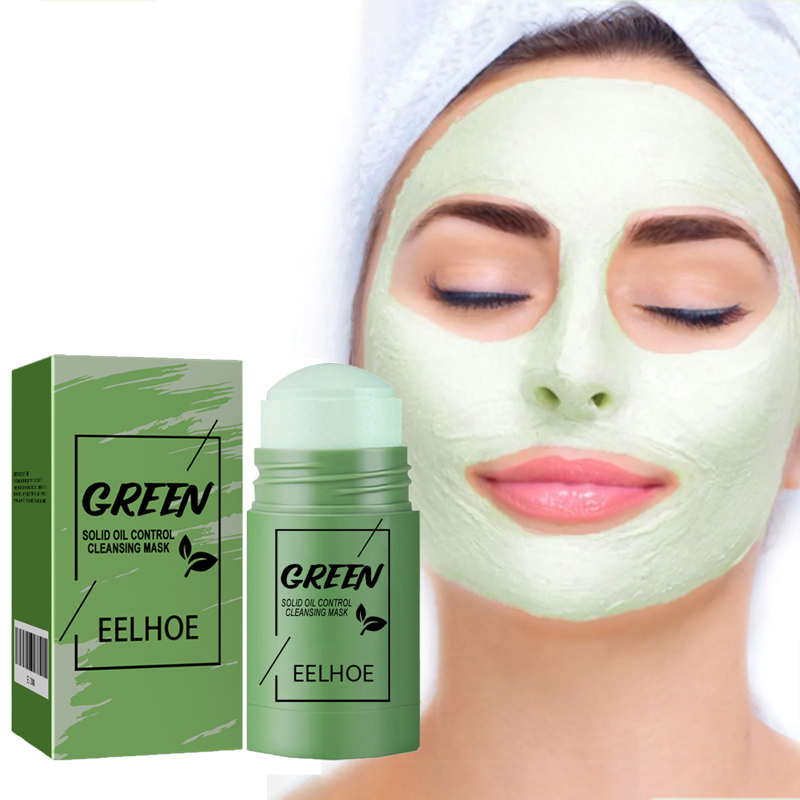 Mud Mask Kaolin - Yeşil Çay Temizleme Katı Yüz Maskesi