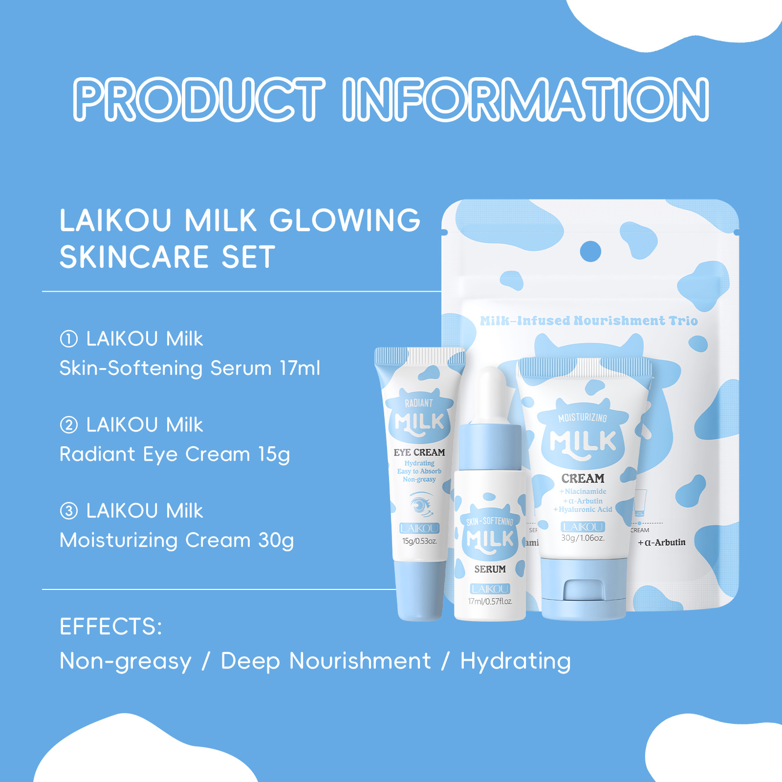 LAIKOU Süt 3 Parça Seyahat Boy - Skincare Gentle incelemesi ve fiyatı