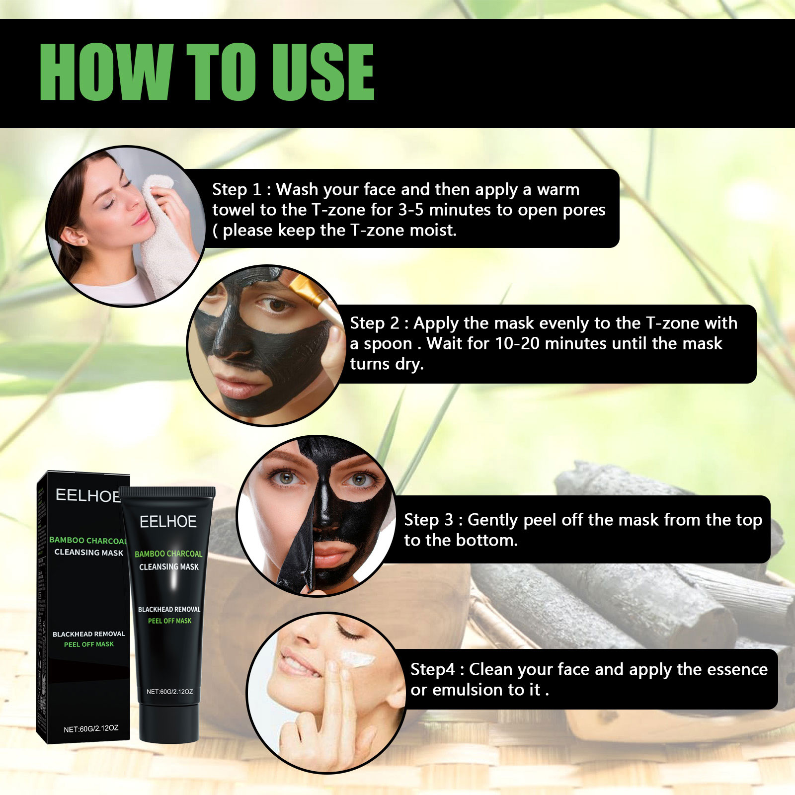 Bambu Kömür Yırtma Maskesi Siy - Mud Mask Kaolin incelemesi ve fiyatı