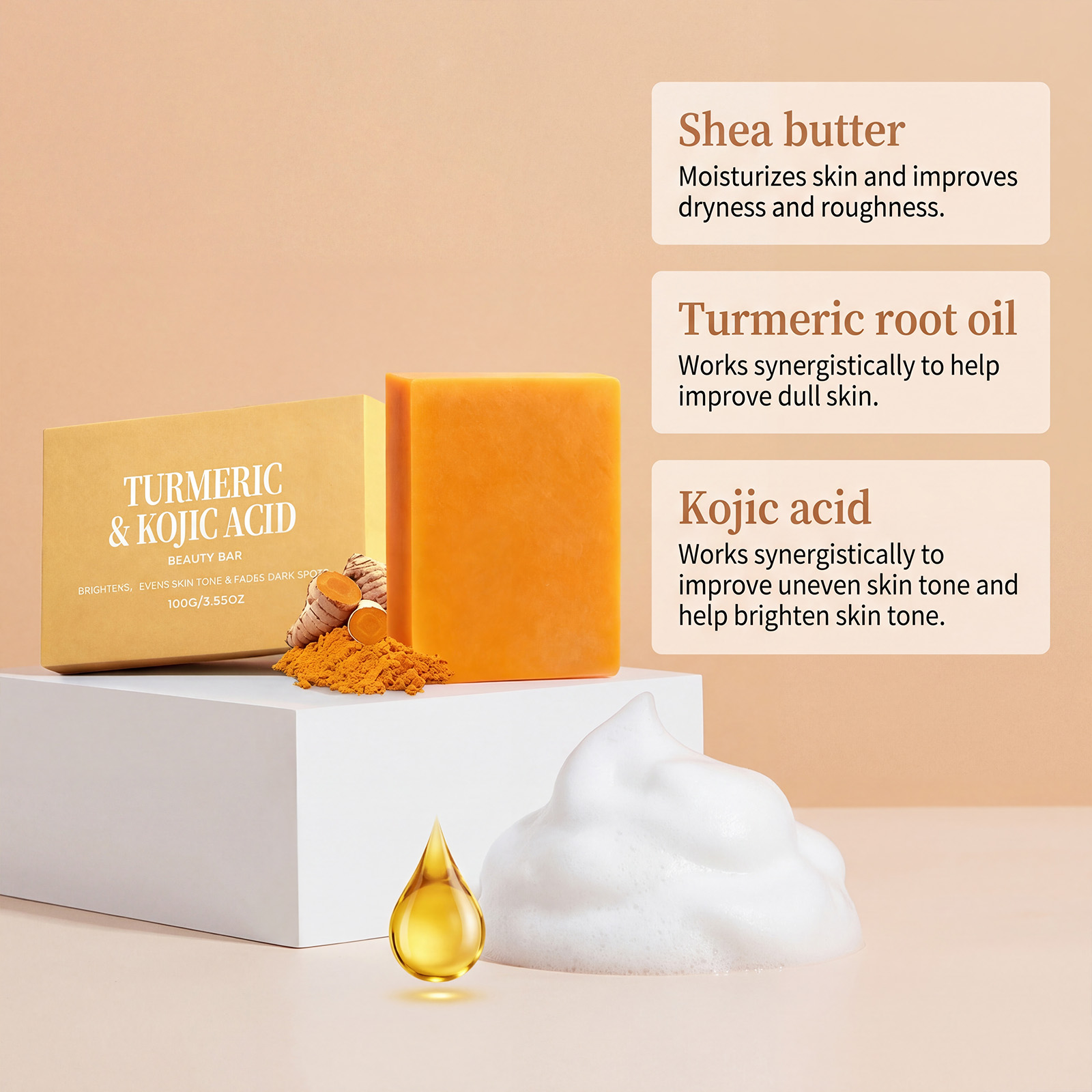 Zerdeçal Kojik Sabunu Peeling  - Kojic Acid Soap incelemesi ve fiyatı