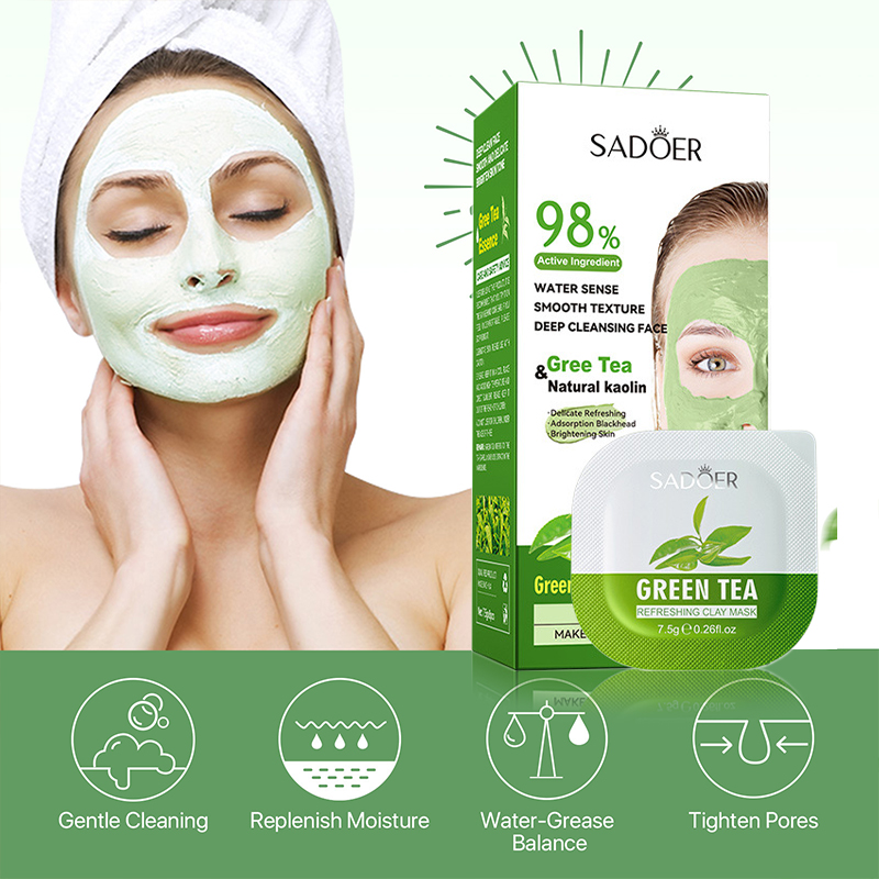 8 adet YEŞİL ÇAY temizleme çam - Mud Mask Kaolin incelemesi ve fiyatı