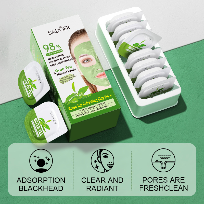 8 adet YEŞİL ÇAY temizleme çam - Mud Mask Kaolin incelemesi ve fiyatı